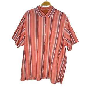 Tommy Bahama XL Silk Button Down Shirt Striped Resort Casual‎